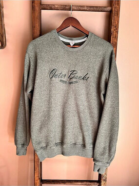 Ragwear Outer Banks North Carolina Embroidered Sweatshirt Size Large